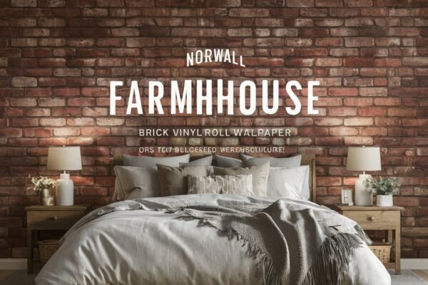 Norwall Farmhouse Brick Vinyl Roll Wallpaper Home Depot