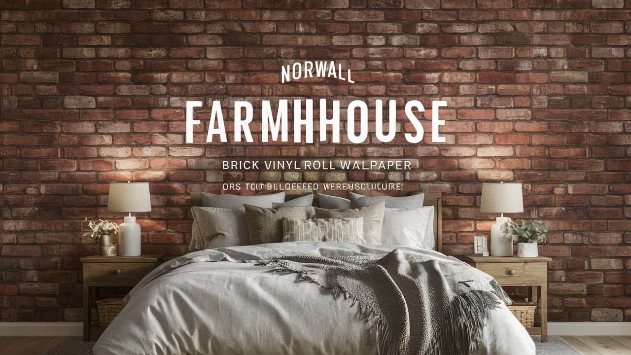 Norwall Farmhouse Brick Vinyl Roll Wallpaper Home Depot