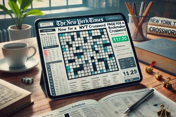 Page for a Bookmaker NYT Crossword