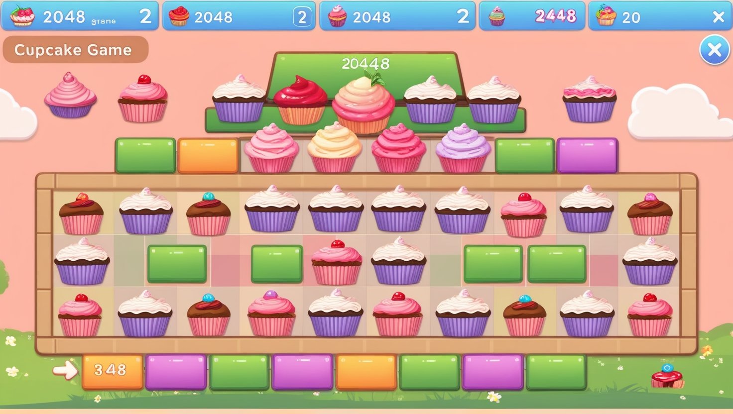 2048 Cupcake Game